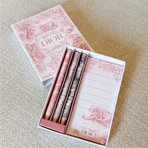 Dior Beauty Pink Memo Set : Notepad + 3 Pencils Set